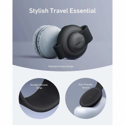 Преносима тройна поставка (пад) за безжично зареждане за iPhone с MagSafe, Apple Watch, AirPods и Qi съвместими мобилни устройства - Anker MagGo 3-in-1 MagSafe Qi2 Foldable Pad (черен) 2