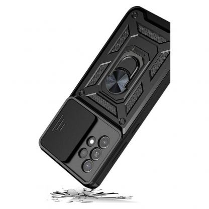 Хибриден удароустойчив кейс с пръстен против изпускане за Samsung Galaxy A33 5G - Techsuit CamShield Case (черен) 2