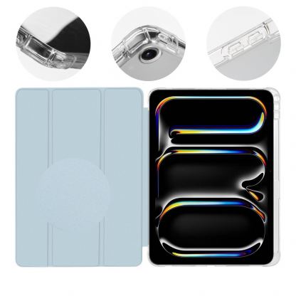 Термополиуретанов (TPU) кейс и поставка за iPad Pro 11 (2024) (син-прозрачен)  - OBALME MistyTab Case 2