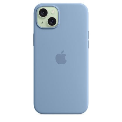 Оригинален силиконов кейс за iPhone 15 Plus с MagSafe (син)  - Apple iPhone Silicone Case with MagSafe 4