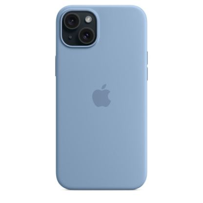 Оригинален силиконов кейс за iPhone 15 Plus с MagSafe (син)  - Apple iPhone Silicone Case with MagSafe 5