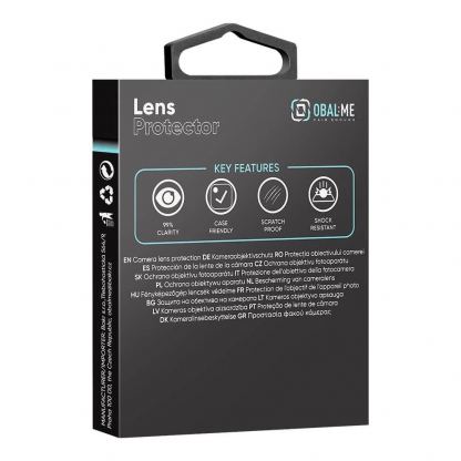 Предпазни стъклени лещи за камерата на iPhone 15, iPhone 15 Plus - OBALME Tempered Glass Camera Lens Protector (черен) 6