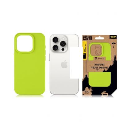 Силиконов калъф с MagSafe за iPhone 15 Pro - Tactical MagForce Velvet Smoothie Cover (зелен) 4