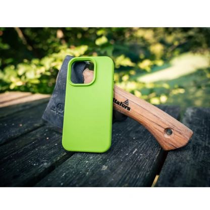 Силиконов калъф с MagSafe за iPhone 15 Pro - Tactical MagForce Velvet Smoothie Cover (зелен) 5