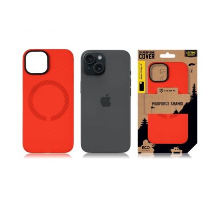 Кевларен кейс с MagSafe за iPhone 15 - Tactical MagForce Aramid Bloody Mary Limited Edition Case (червен) 4