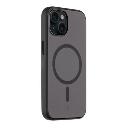 Хибриден удароустойчив кейс с MagSafe за iPhone 15 - Tactical MagForce SmoothIsFast Cover (черен) 2