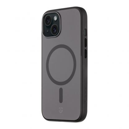 Хибриден удароустойчив кейс с MagSafe за iPhone 15 - Tactical MagForce SmoothIsFast Cover (черен) 3