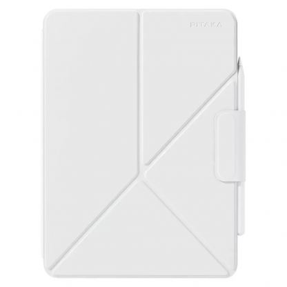 Магнитен полиуретанов кейс с поставка за iPad Pro 11 (2024) - Pitaka MagEZ Folio 2 Case (бял) 3
