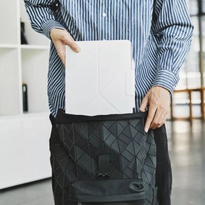 Магнитен полиуретанов кейс с поставка за iPad Pro 11 (2024) - Pitaka MagEZ Folio 2 Case (бял) 5
