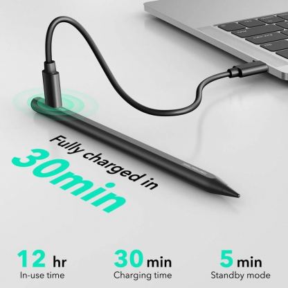 Професионална писалка за Apple iPad 11 (2025), iPad 10 (2022), iPad Air 13 (2024,2025), iPad Air 11 (2024,2025), iPad Pro 13 (2024,2025), iPad Pro 12.9 (2018-2022), iPad Pro 11 (2018-2025) - ESR Geo Digital Stylus (черен) 4