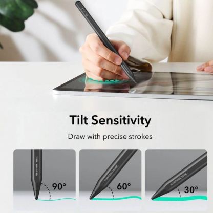 Професионална писалка за Apple iPad 11 (2025), iPad 10 (2022), iPad Air 13 (2024,2025), iPad Air 11 (2024,2025), iPad Pro 13 (2024,2025), iPad Pro 12.9 (2018-2022), iPad Pro 11 (2018-2025) - ESR Geo Digital Stylus (черен) 5
