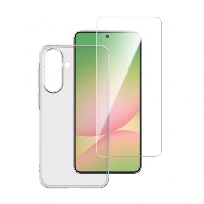 Тънък поликарбонатов кейс и стъклено защитно покритие за дисплея на Samsung Galaxy A37 5G - 4smarts 360° Protection Set (прозрачен) 2