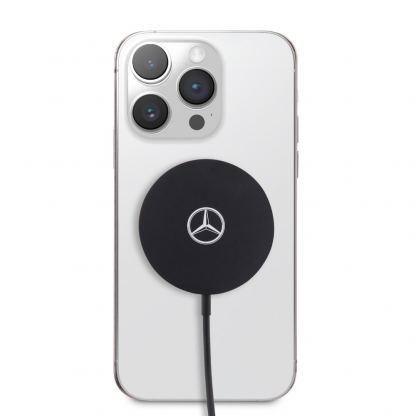 Поставка (пад) за безжично зареждане за iPhone с MagSafe - Mercedes-Benz USB-C Magnetic Wireless Qi Charger 15W (черен) 2