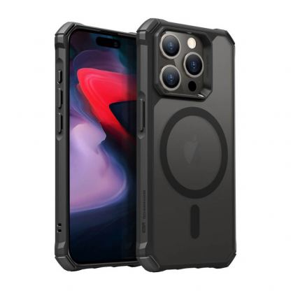 Хибриден удароустойчив кейс с MagSafe за iPhone 15 Pro - ESR Air Armor HaloLock MagSafe Case (черен-мат) 2