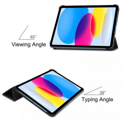 Кожен кейс и поставка за iPad 10 (2022), iPad 11 (2025) - Techsuit FoldPro Leather Case (черен) 2