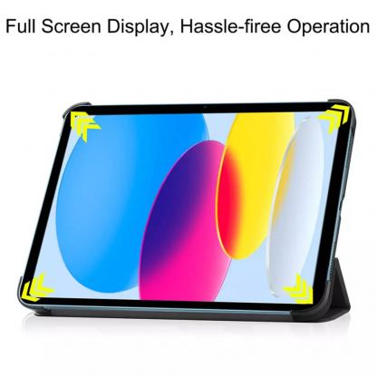 Кожен кейс и поставка за iPad 10 (2022), iPad 11 (2025) - Techsuit FoldPro Leather Case (черен) 3