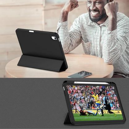 Термополиуретанов (TPU) кейс и поставка за iPad 10 (2022), iPad 11 (2025) - Techsuit Flex Trifold Case (черен) 4