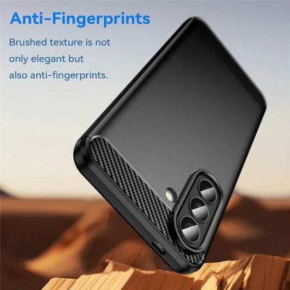 Тънък силиконов (TPU) калъф за Samsung Galaxy A57 5G - Techsuit Carbon Silicone Case (черен) 5