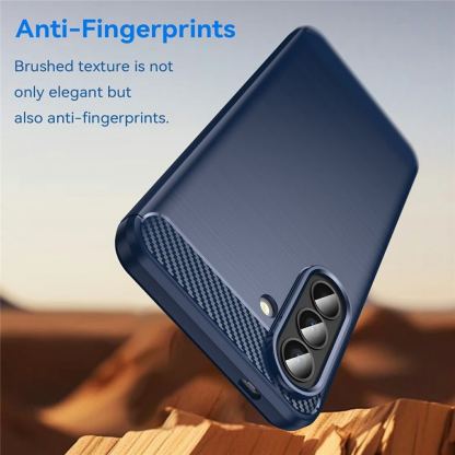 Тънък силиконов (TPU) калъф за Samsung Galaxy A57 5G - Techsuit Carbon Silicone Case (син) 4