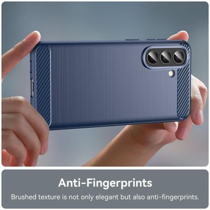 Тънък силиконов (TPU) калъф за Samsung Galaxy A57 5G - Techsuit Carbon Silicone Case (син) 6