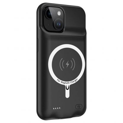 Кейс с вградена батерия и MagSafe за iPhone 15 Plus - Techsuit Power Pro Battery MagSafe Case 8500mAh (черен) 2