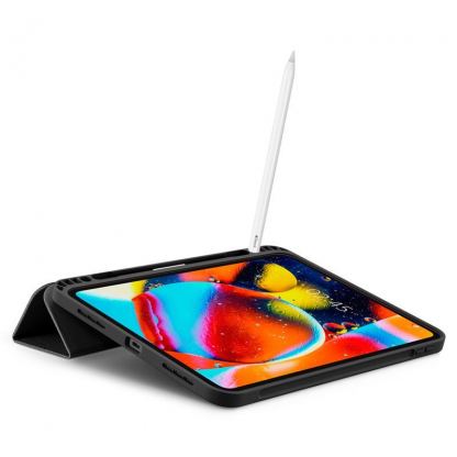 Текстилен кейс и поставка за iPad 11 (2025), iPad 10.9 (2022) - Spigen Urban Fit Case (черен) 9
