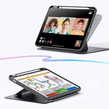 Удароустойчив хибриден кейс за iPad 10 (2022), iPad 11 (2025) - ESR Flip Hybrid Protective Stand Case (черен) 3