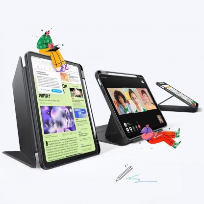 Удароустойчив хибриден кейс за iPad Air 11 (2025), iPad Air 11 (2024), iPad Air 5 (2022), iPad Air 4 (2020) - ESR Flip Hybrid Protective Stand Case (черен) 2