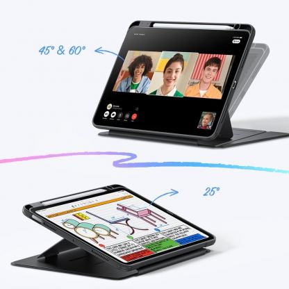 Удароустойчив хибриден кейс за iPad Air 11 (2025), iPad Air 11 (2024), iPad Air 5 (2022), iPad Air 4 (2020) - ESR Flip Hybrid Protective Stand Case (черен) 3