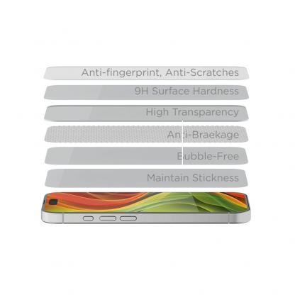 2 броя калени стъклени защитни покрития за дисплея на iPhone 16, iPhone 15 - Mobile Origin EasyGlass Full Cover Tempered Glass Pack With Applicator (черен-прозрачен) 6