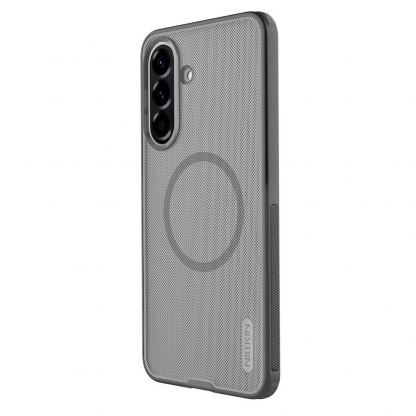 Хибриден удароустойчив кейс с MagSafe за Samsung Galaxy A57 - Nillkin Super Frosted Shield Pro Magnetic Case (черен-прозречен) 2