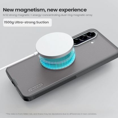Хибриден удароустойчив кейс с MagSafe за Samsung Galaxy A57 - Nillkin Super Frosted Shield Pro Magnetic Case (черен-прозречен) 5