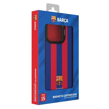 Хибриден удароустойчив кейс с MagSafe за iPhone 15 Pro Max - FC Barcelona Official Magnetic Hybrid Case (червен-син) 3