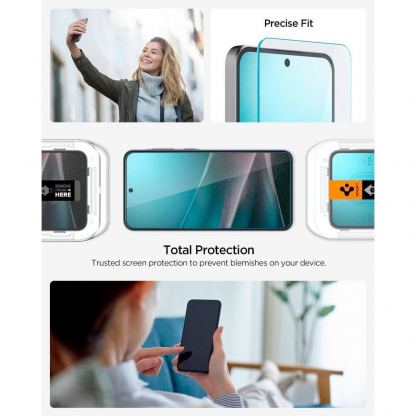 Стъклено защитно покритие за дисплея на Samsung Galaxy A37 5G, Galaxy A36 5G - Spigen Glas.tR EZ Fit Tempered Glass (прозрачен) 4
