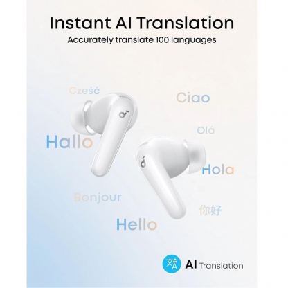 Безжични блутут слушалки с кейс за мобилни устройства - Anker Soundcore R60i NC TWS Earphones (бял) 3