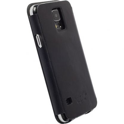 Krusell Kiruna FlipCover - калъф от естествена кожа за Samsung Galaxy S5 SM-G900 (черен) 3