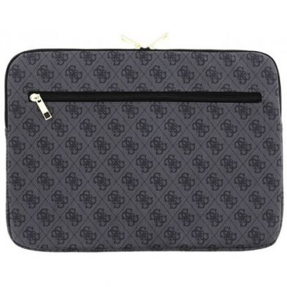 Guess Uptown Notebook Sleeve - дизайнерски луксозен кожен калъф за преносими компютри до 13 инча (кафяв) 3