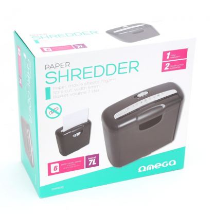 Omega Paper Shredder - шредер за хартия с кош (черен) 4