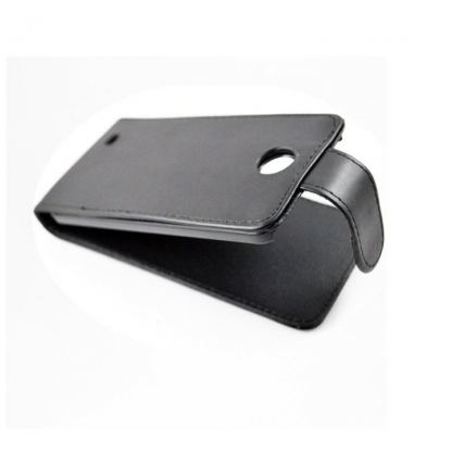 Leather Flip Case - вертикален кожен калъф за HTC Desire 300 (черен) 2