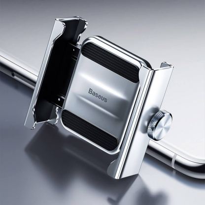 Baseus Knight Phone Holder - универсална поставка за колело и мотоциклет за мобилни телефони (сребрист) 9