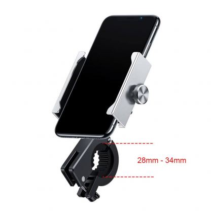Baseus Knight Phone Holder - универсална поставка за колело и мотоциклет за мобилни телефони (сребрист) 14