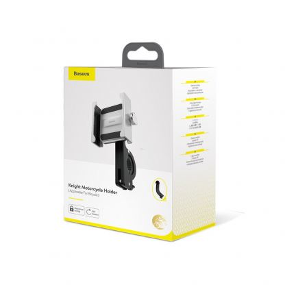 Baseus Knight Phone Holder - универсална поставка за колело и мотоциклет за мобилни телефони (сребрист) 16