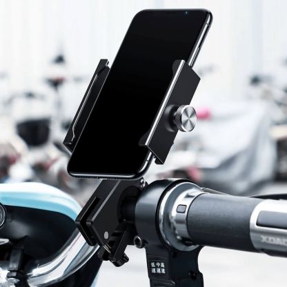 Baseus Knight Phone Holder - универсална поставка за колело и мотоциклет за мобилни телефони (черна) 5