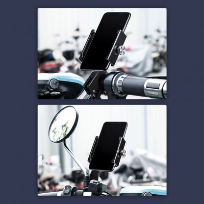 Baseus Knight Phone Holder - универсална поставка за колело и мотоциклет за мобилни телефони (черна) 16