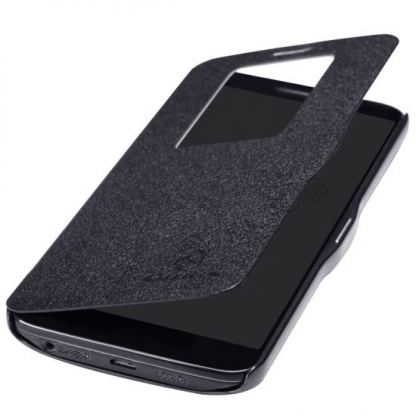 Nillkin Window Flip Case - кожен калъф, тип портфейл за LG G2 (жълт) 4