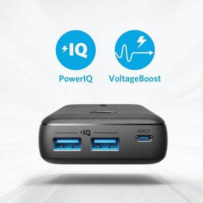 Anker PowerCore Select 10000 mAh с PowerIQ технология - преносима външна батерия с два USB изхода и технология за бързо зареждане (черен) 8