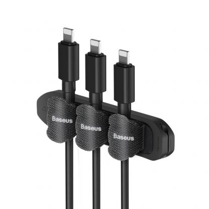 Baseus Cable Fixer Kit - органайзер за кабели с лепяща основа и 15 велкро лепенки (син) 5