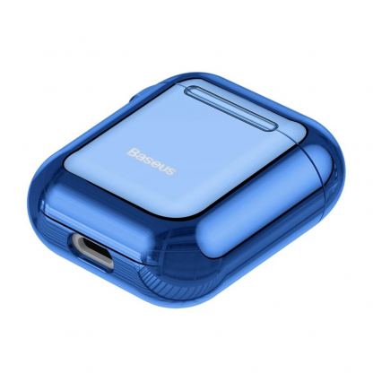 Baseus Shining Hook Silica Gel Case - силиконов калъф за Apple Airpods & Apple Airpods 2 (син) 6