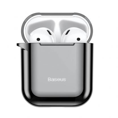 Baseus Shining Hook Silica Gel Case - силиконов калъф за Apple Airpods & Apple Airpods 2 (черен) 4