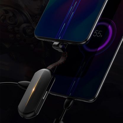 Baseus GAMO USB-C Male + 2 x USB-C & 3.5mm Female Adapter L49 - активен адаптер USB-C към 3.5 мм. аудио изход и два USB-C изхода за устройства с USB-C порт (черен) 11